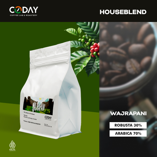 

Coday Coffee Lab Wajrapani Houseblend Coffee 70% Arabika 30% Robusta 1Kg