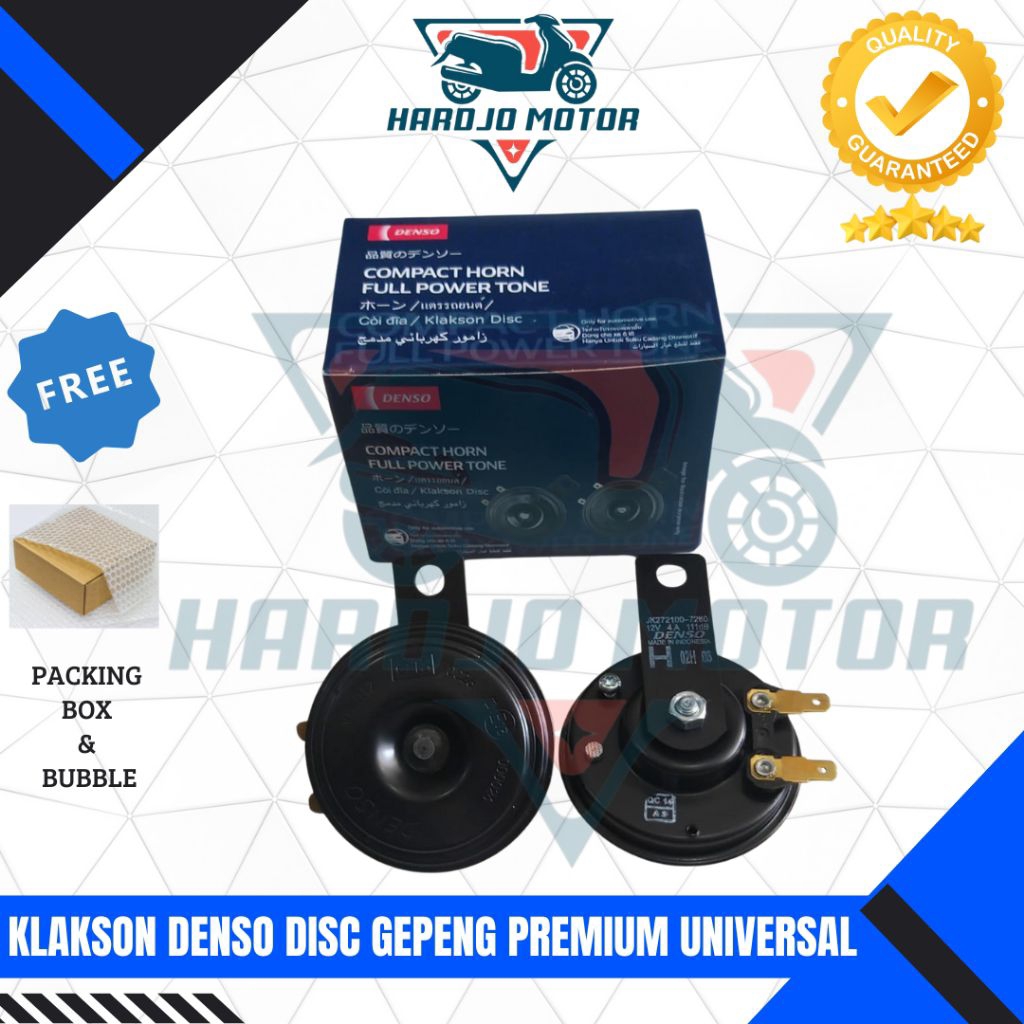KLAKSON DENSO DISK GEPENG KEONG MOTOR MOBIL 1 SET PREMIUM UNIVERSAL