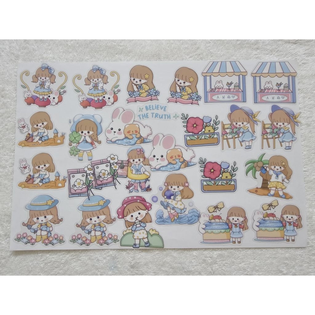 

(Baca Deskripsi) Believe in Truth - Cute Girl & Bunny Sticker Flakes