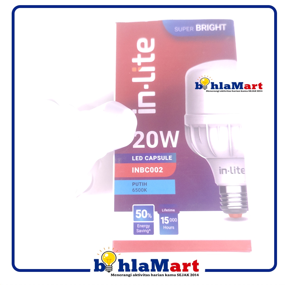 Lampu Inlite 20W LED Capsule INBC002 Cahaya Putih 6500K 20 Watt Kapsul 20Watt
