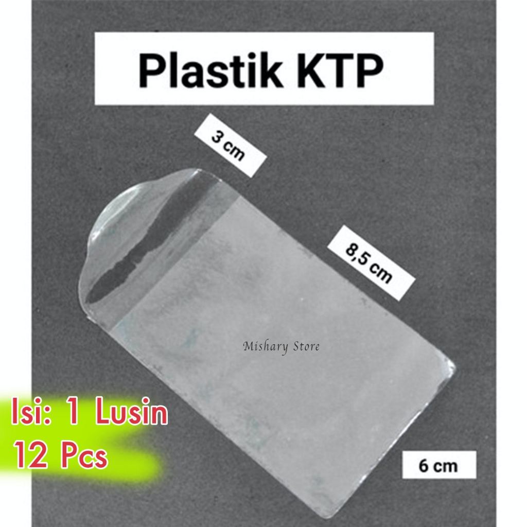 

[12 PCS] Plastik KTP / Plastik KTP Plastik Cover Untuk KTP / ID Card Pelindung Kartu