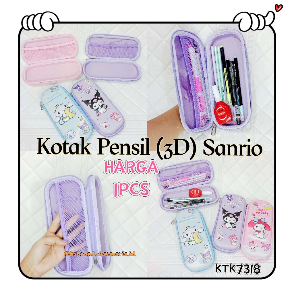 

TEMPAT PENSIL RESLETING KARAKTER SANRIO / KOTAK PENSIL ANAK / PERALATAN SEKOLAH ANAK / PENCIL CASE / KOTAK PENSIL KUROMI / TEMPAT PENSIL LUCU / KTK7318