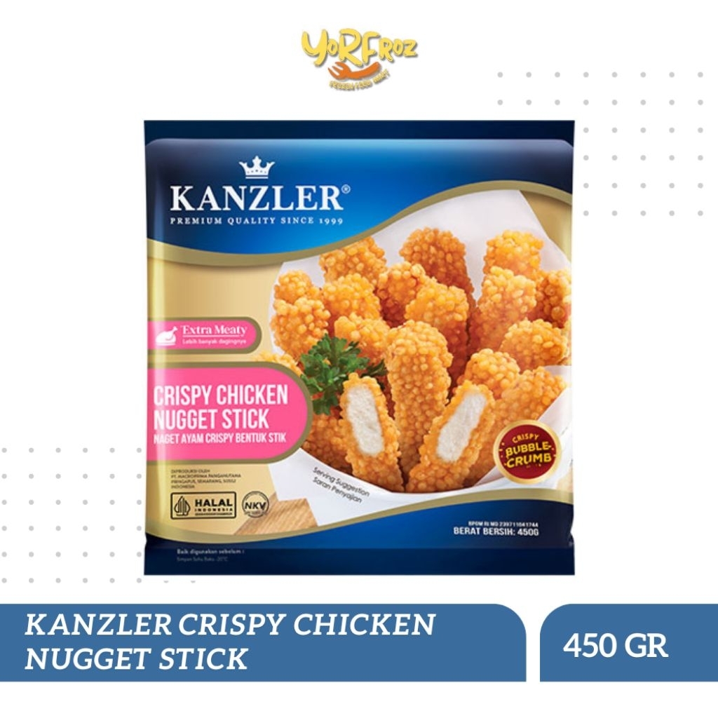 

Kanzler Crispy Chicken Stick 450gr – Nugget Stik Ayam Frozen Food Praktis - yorfrozmart