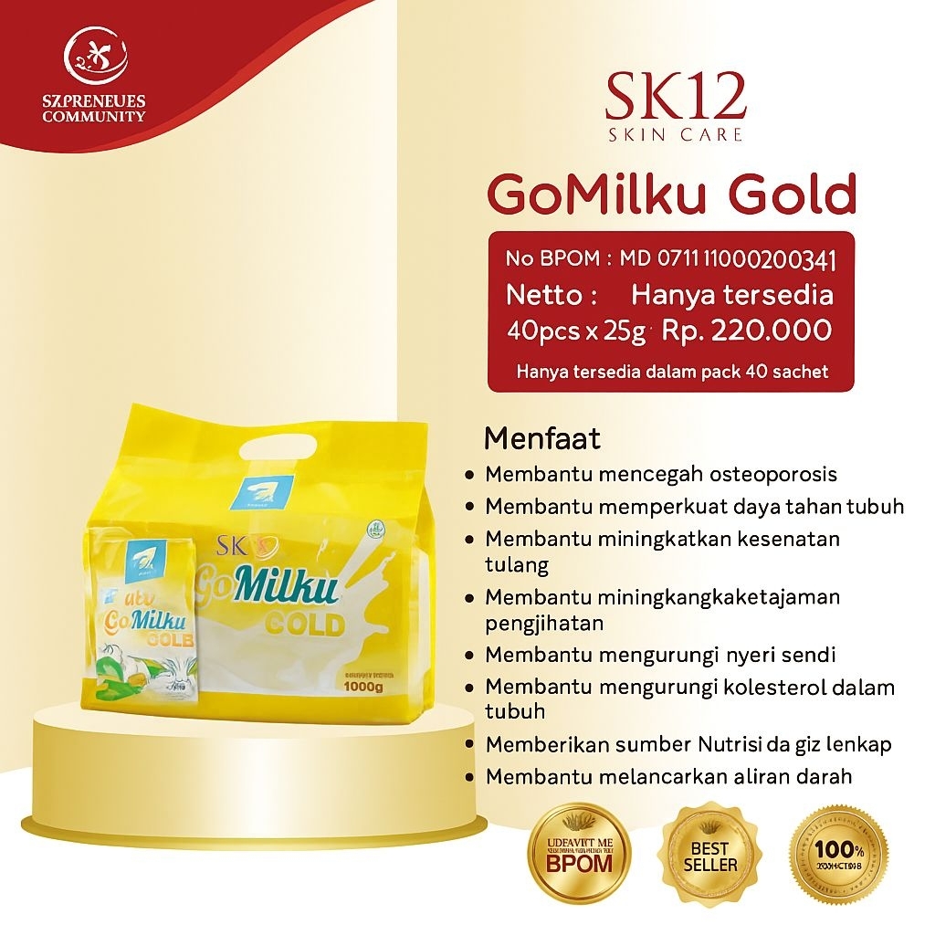 

SR12 GoMilku Gold - Susu Kambing Bubuk Isi 40 Sachet (25gr)