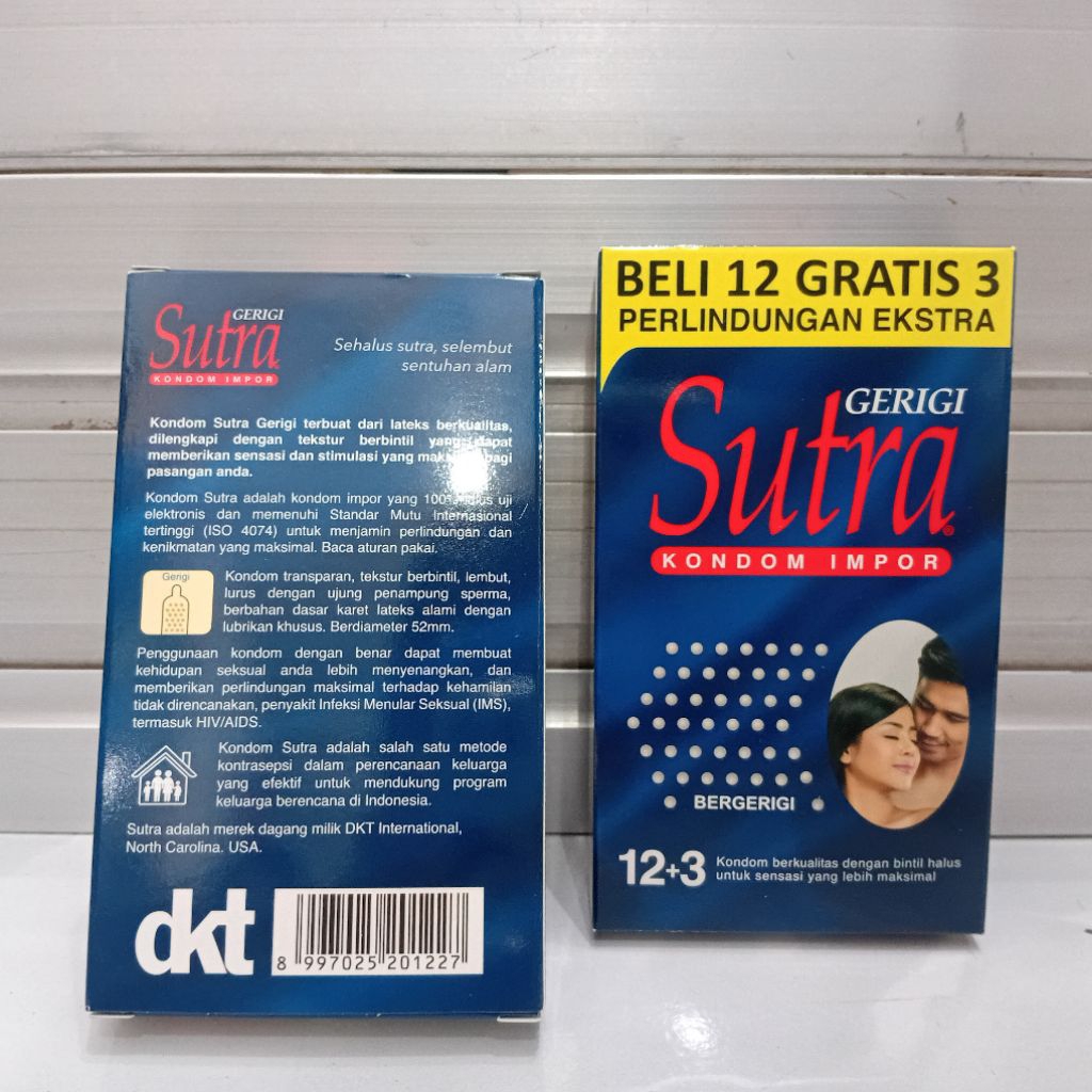 Bintang.Craft Kondom Sutra Bergerigi Biru Isi 12