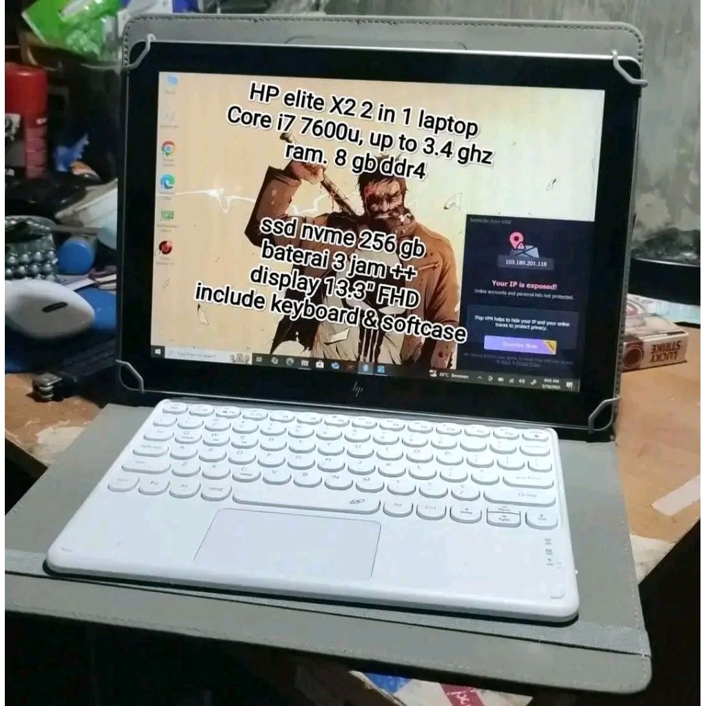 HP elite X2 1012 g2 core i7 7600u ram 8 + nvme 256 + bonus