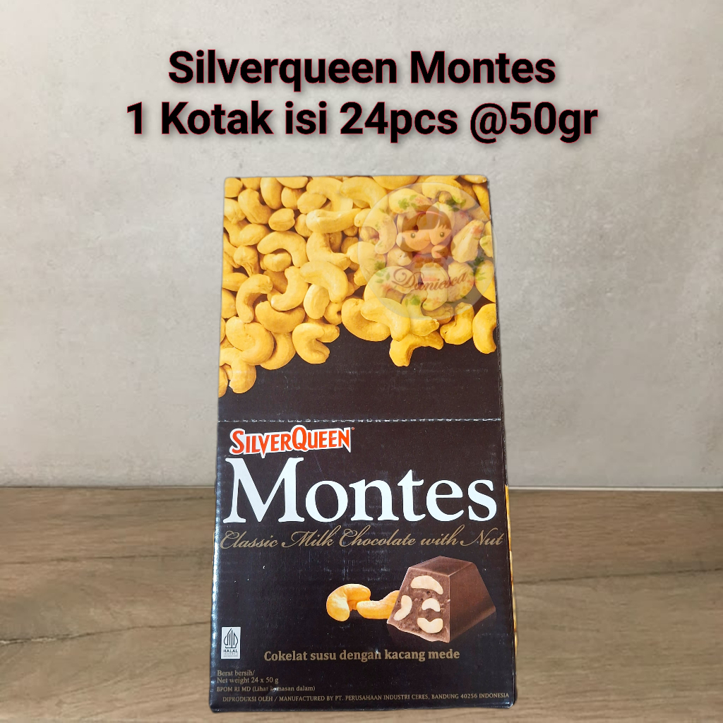 

Silverqueen Montes 50 gr Coklat Piramid isi kacang mede ( ds bgr )