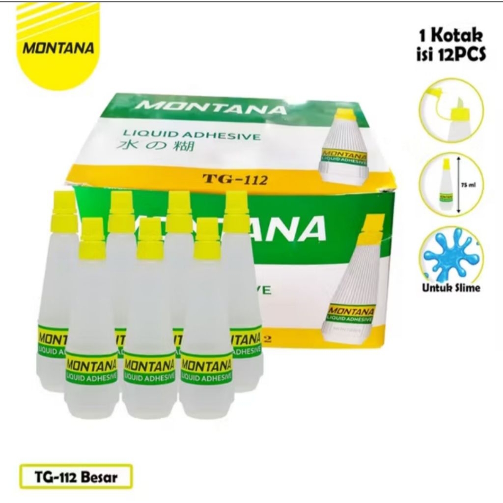 

1 pcs Lem MONTANA Glue TG-112 BESAR 75ml liquid adhesive