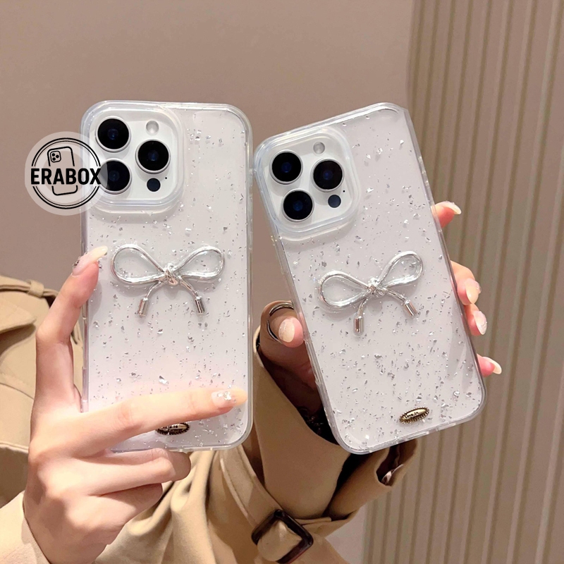 New Case Iphone Glitter Ribbon Clear Case Compatible For Iphone X XS Xr 11 12 13 14 15 16 16e 17 17A