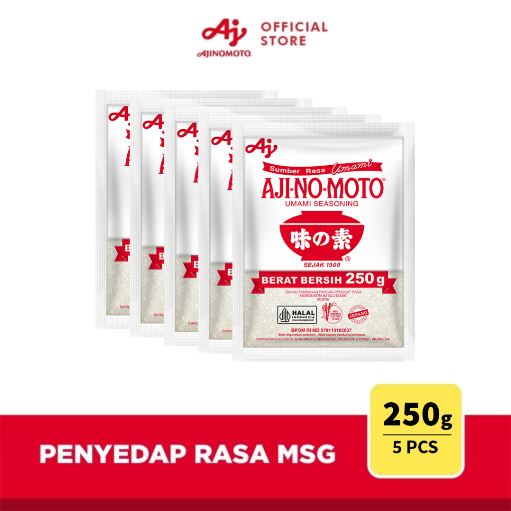 

AJI-NO-MOTO® Penyedap Rasa MSG Ajinomoto 250g (5 pcs)
