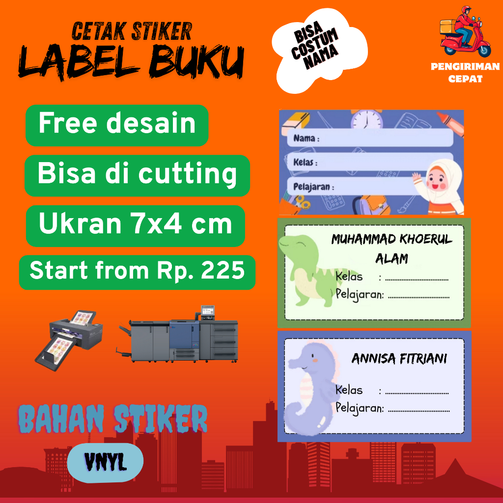 

LABEL STIKER BUKU DAN NAMA