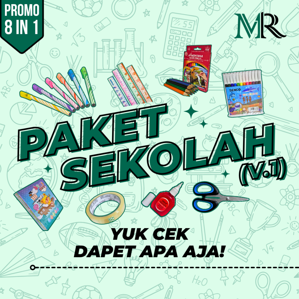 

Paket Alat Tulis Sekolah Versi 1 - Lengkap dengan 8 Produk