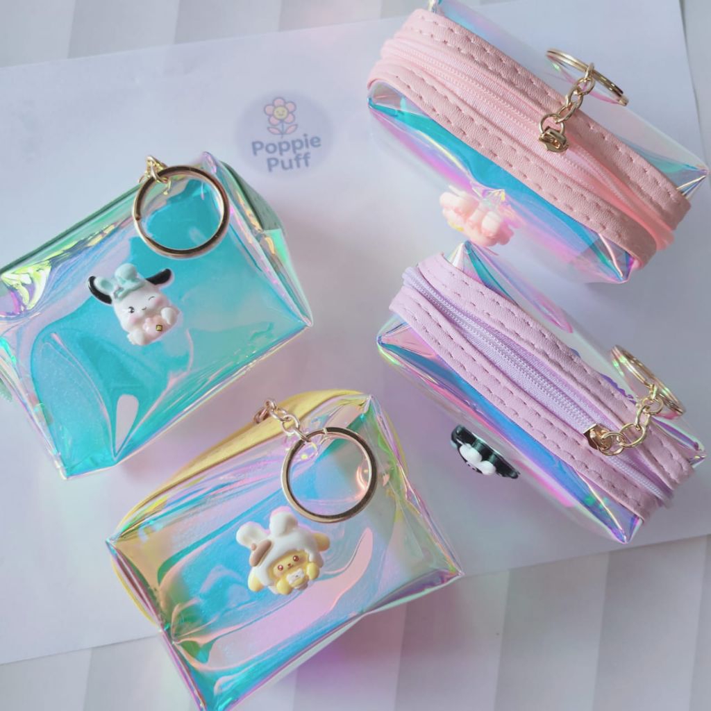 Dompet Koin Hologram / Pouch Mini PVC