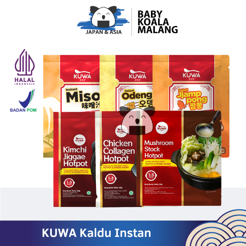 

KUWA Hotpot Chicken Collagen Kimchi Mushroom 100g Halal | Kuah Kaldu Miso Jjampong Odeng -BKM