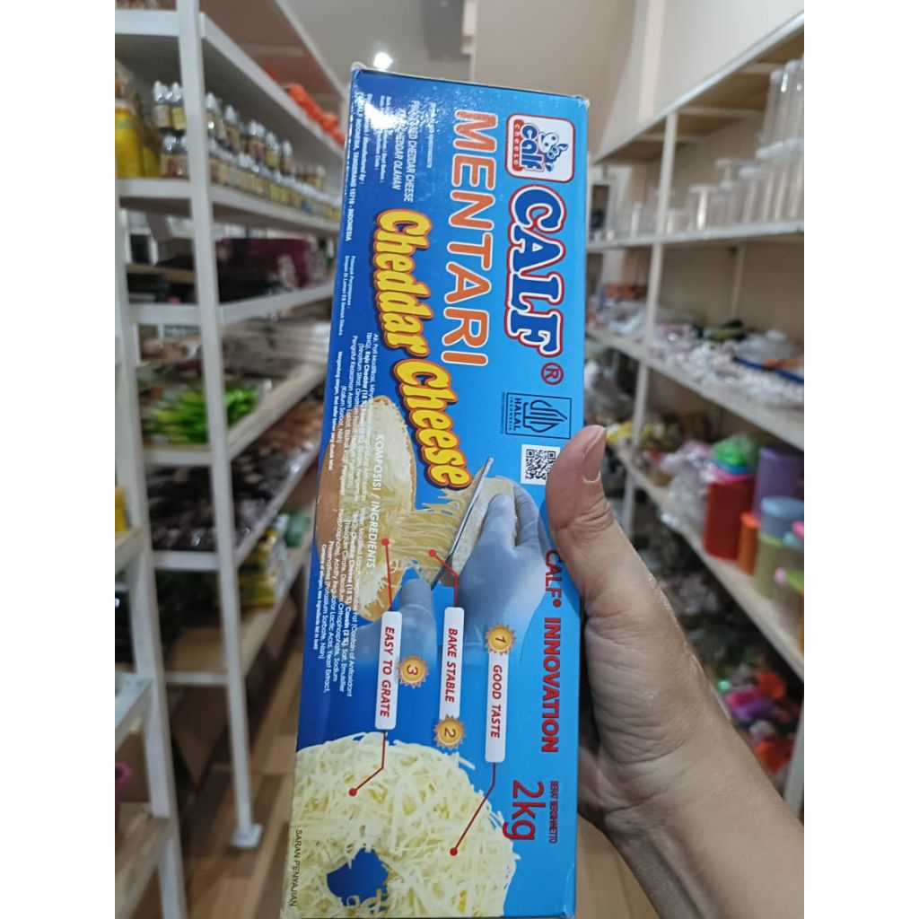 

KEJU CALF MENTARI 2KG/KEJU CHEDDAR/KEJU MURAH/KEJU PARUT