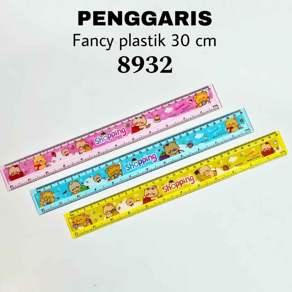 

MJ Penggaris Fancy 30cm Lebar Warna Sticker (minimal 4pc)/ Penggaris Lebar / Ruler