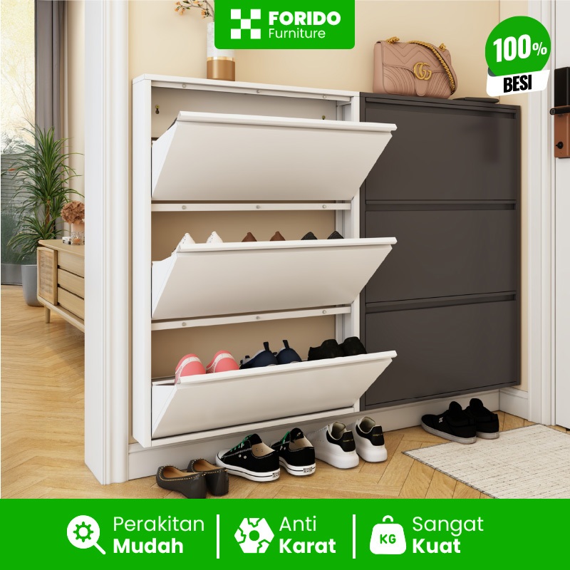 Rak Sepatu Besi Kuat Tebal Lemari Sepatu Besi Rak Sepatu Susun Tertutup Besi Rak Sepatu Minimalis