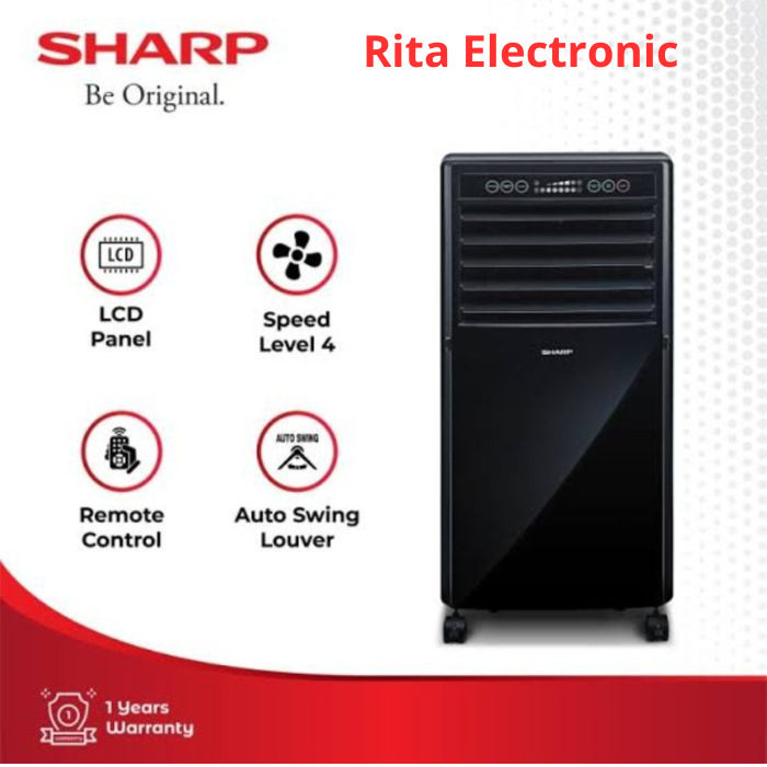 Air Cooler Sharp Berdiri PJ A77TY-B Dengan Remot Control 80 Watt Kapasitas 7 Liter