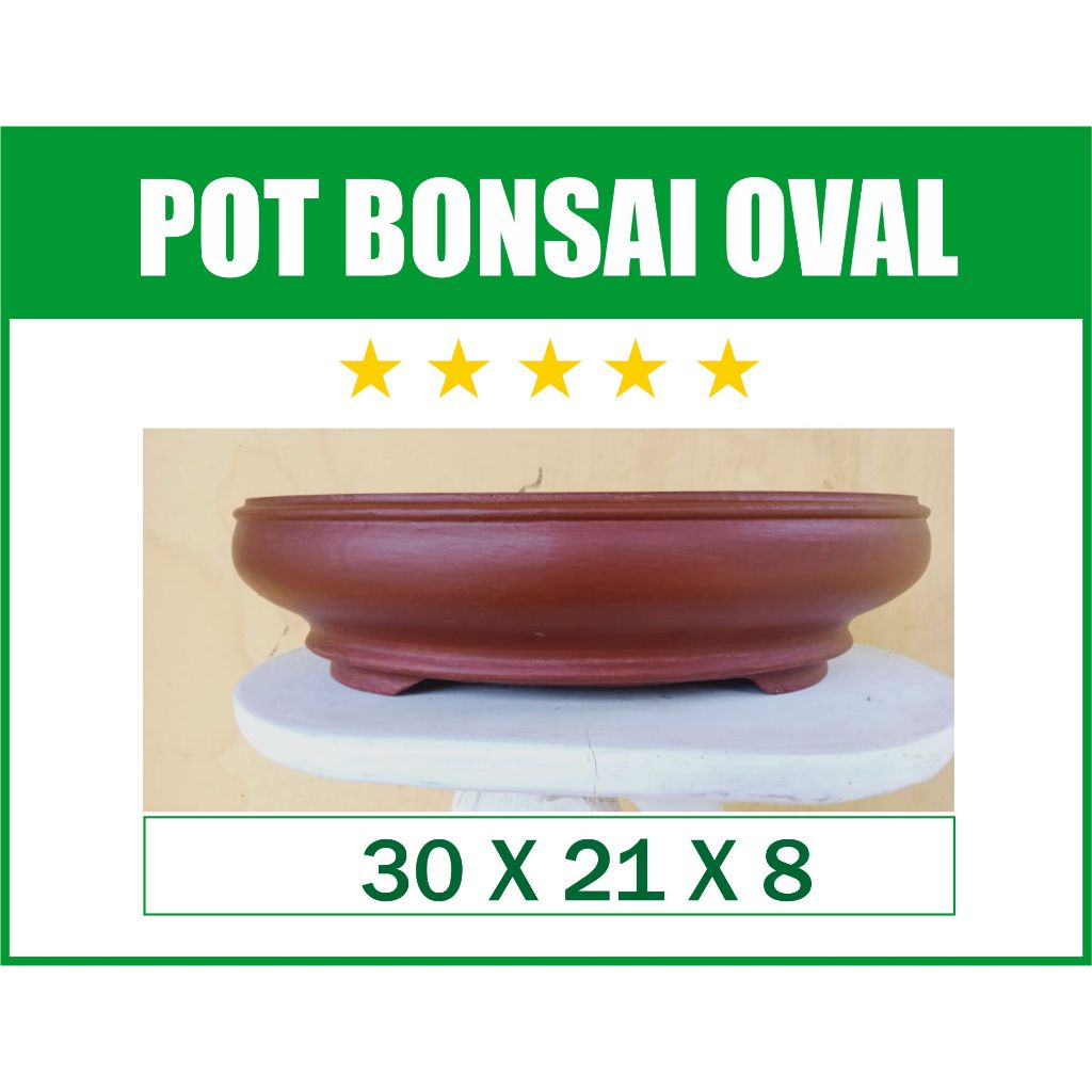 Pot Bonsai Oval / Pot Tanaman Hias / Pot Semen/pot cantik