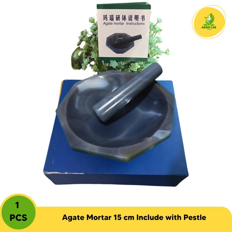 Agate Mortar 15 cm with Pestle brand Ningbo