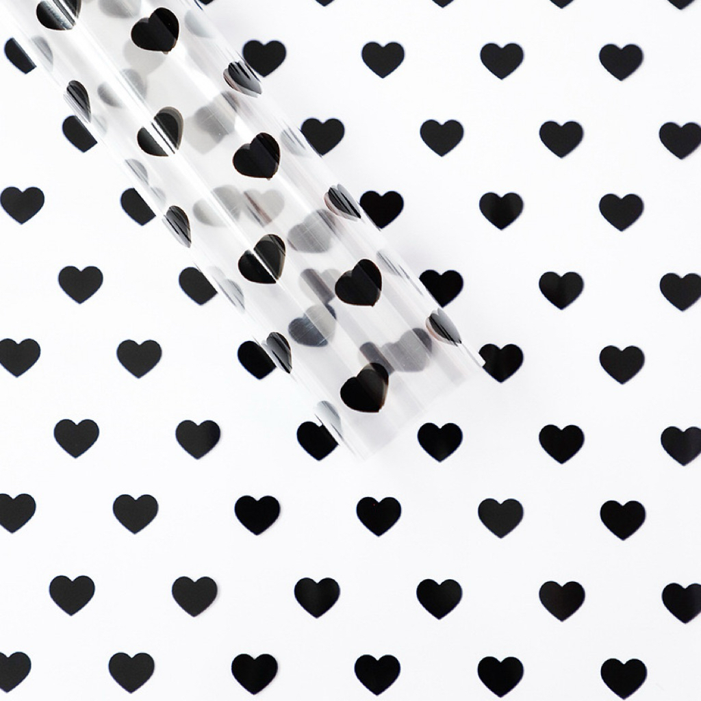 

[5 LEMBAR] Kertas Buket OPP Transparan Love | Kertas Cellophane Buket Bunga | Paper Flower Wrapping Cellophane | Hiasan Dekorasi