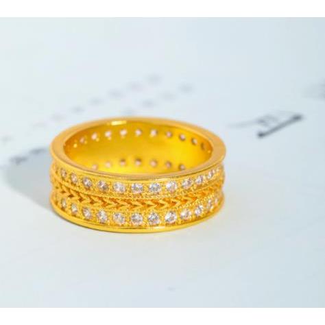 【17K / 750 emas asli / kadar 】cincin berlian