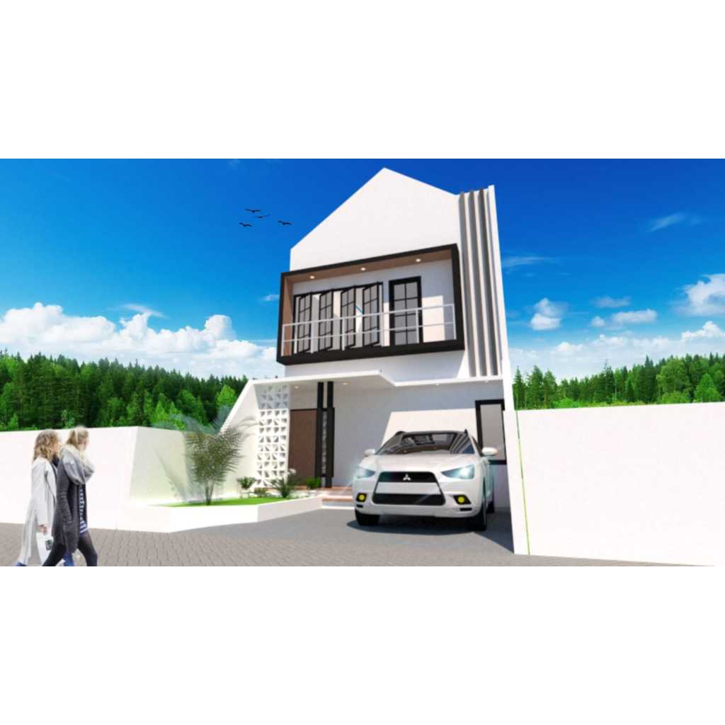 D'Arsitek Studio - Desain Rumah 2 Lantai Elegan