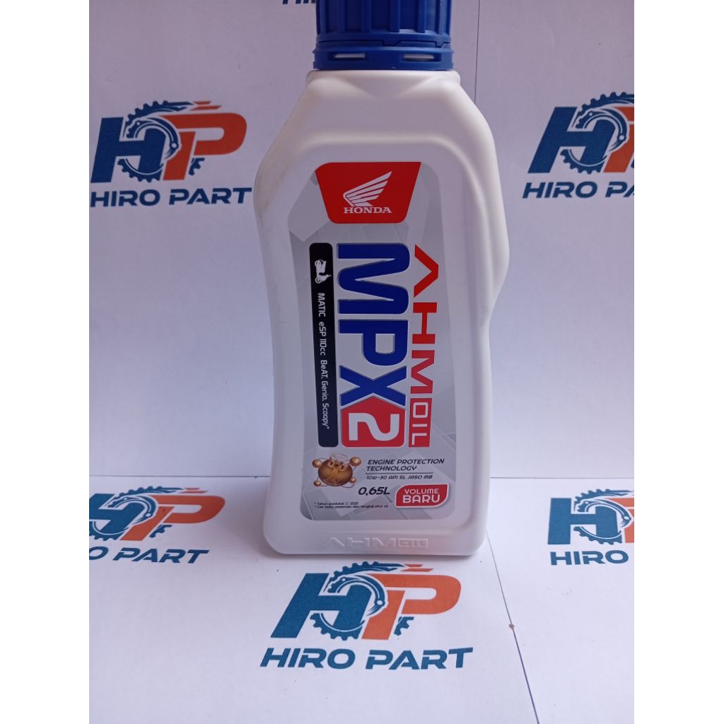 ORIGINAL AHM Oil MPX2 0.65L Untuk Oli Motor Matic Honda Genio NEW Scoopy NEW Beat Street Beat Deluxe