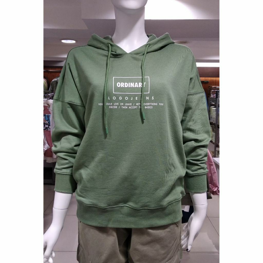 LOGO JEANS - Sweater Green Wanita Original