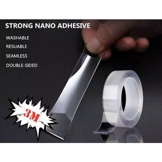 

Nano Double Tape Bening Super Magic Acrylic Isolasi 3M Transparan Waterproff Dobel Tip Tahan Air Akrilik Washable