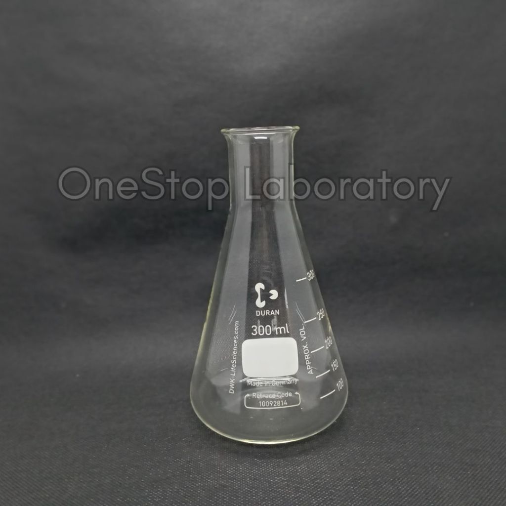 DURAN Erlenmeyer glass NN 125 ml Labu Erlenmeyer leher kecil