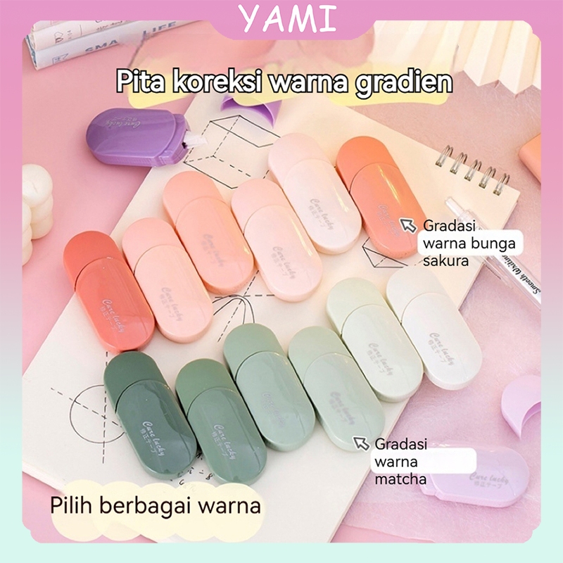 

6PCS/Bag Correction Tape / Tip Ex Kertas / Pita Koreksi 30 Meter Warna Pastel Tidak Mudah Terputus / Pita Koreksi Gradien Macaron Yang Lucu