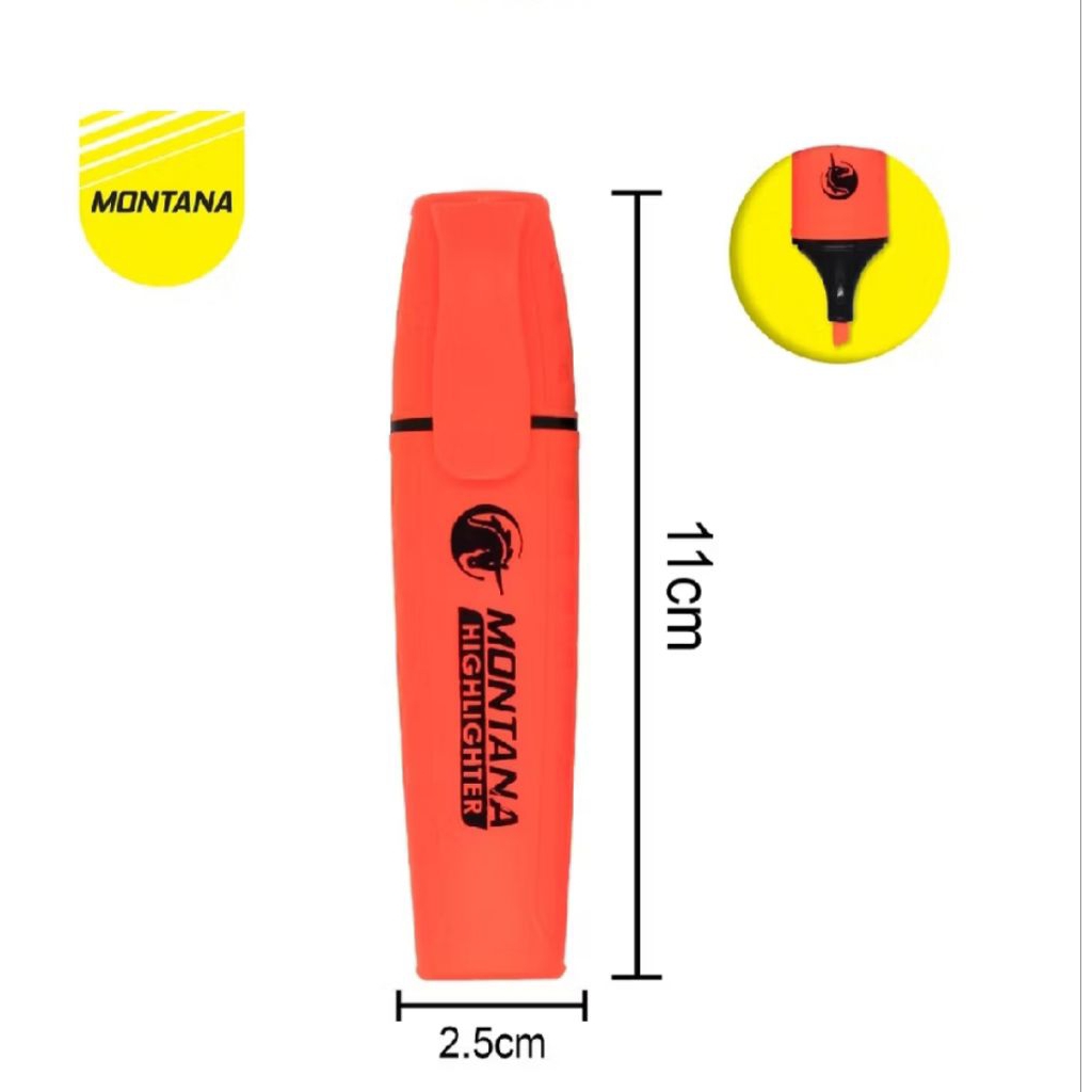 spidol Montana tersedia 5warna, hijau, kuning,orange, biru,pink