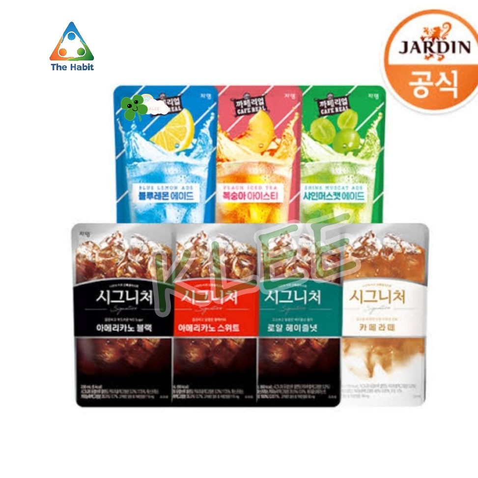 

(The Habit) JARDIN SIGNATURE Korean Pouch Coffee 230ml - 쟈뎅 Jardin Korea Coffee Drink Pouch Americano - Jardin Royal Hazenult - Jardin Café Latte