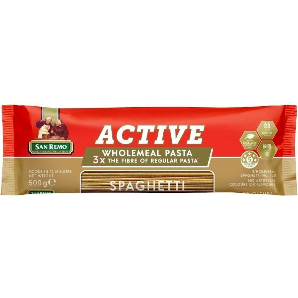 

[oddsolshop] pekanbaru/San Remo Wholemeal Spaghetti 500GR Pasta Spageti Whole Meal Sanremo