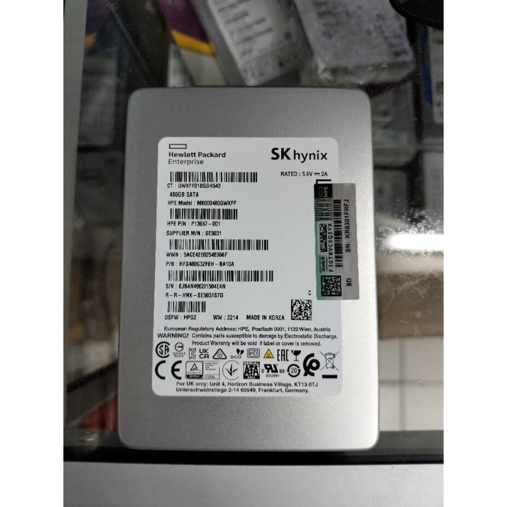 SSD SATA Server Sk Hynix Hp Enterprise 480GB PN P 13657-001