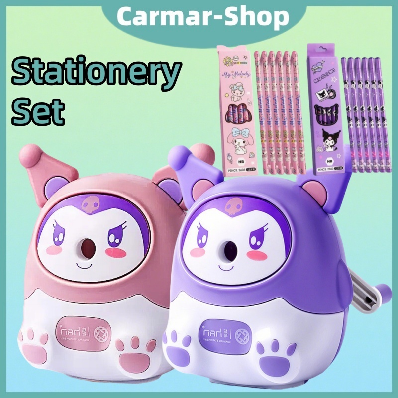 

Serutan Pensil Sanrio Kuromi Melody Rautan Otomatis Serutan Pensil Putar Automatic Sharpener / Serutan Pensil