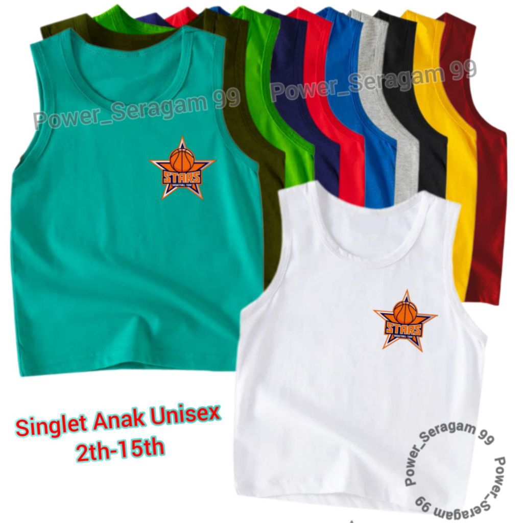 Atasan Singlet Anak Laki-laki Perempuan Unisex 2th-15th / Kaos Dalam Singlet Anak Unisex / Tank top 