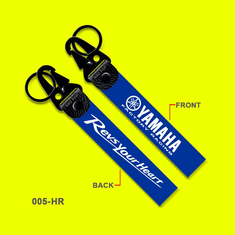 GANTUNGAN KUNCI PREMIUM YAMAHA FACTORY RACING TEAM MOTOGP AKSESORIS SEPEDA MOTOR STRAP REVS YOUR HEA