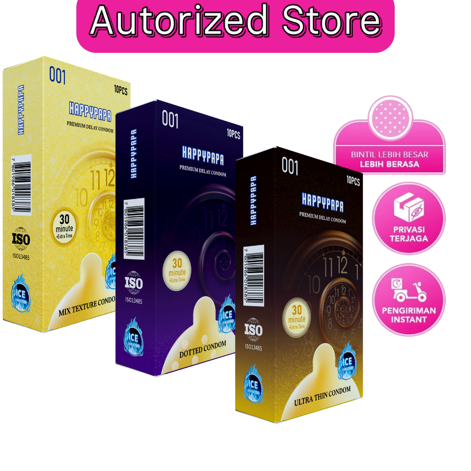 Kondom Gerigi Berduri Tebal 001 Premium Sensasi Ice - Varian Terlengkap