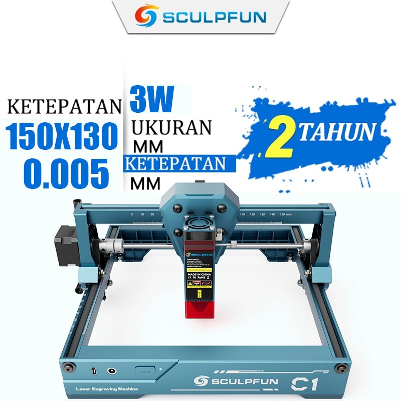 SCULPFUN C1 3W ⚡Garansi 2 tahun⚡ pemotong akrilik laser mesin laser cutting Mesin Ukir Laser Mini