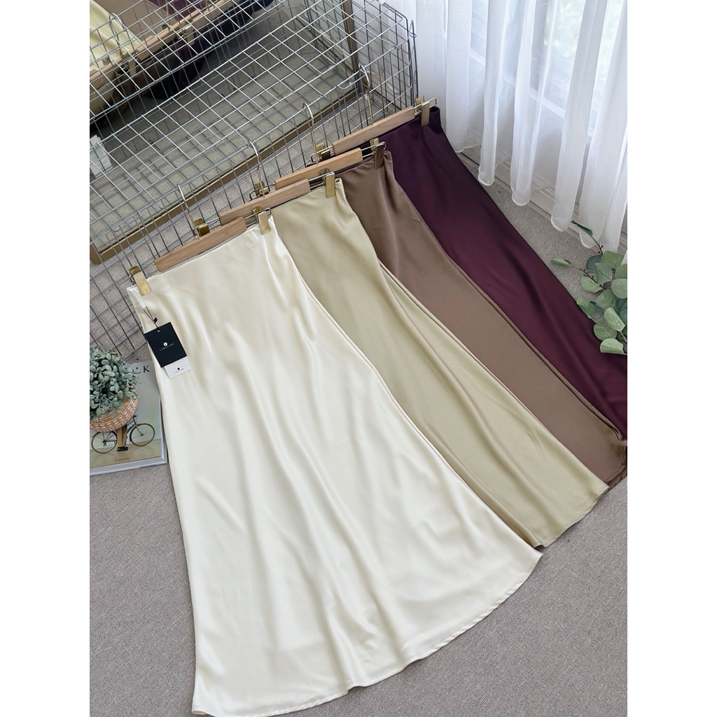 THEA SKIRT SILK | LADYFAME | Rok Silk Terbaru | Rok Silk Terkini