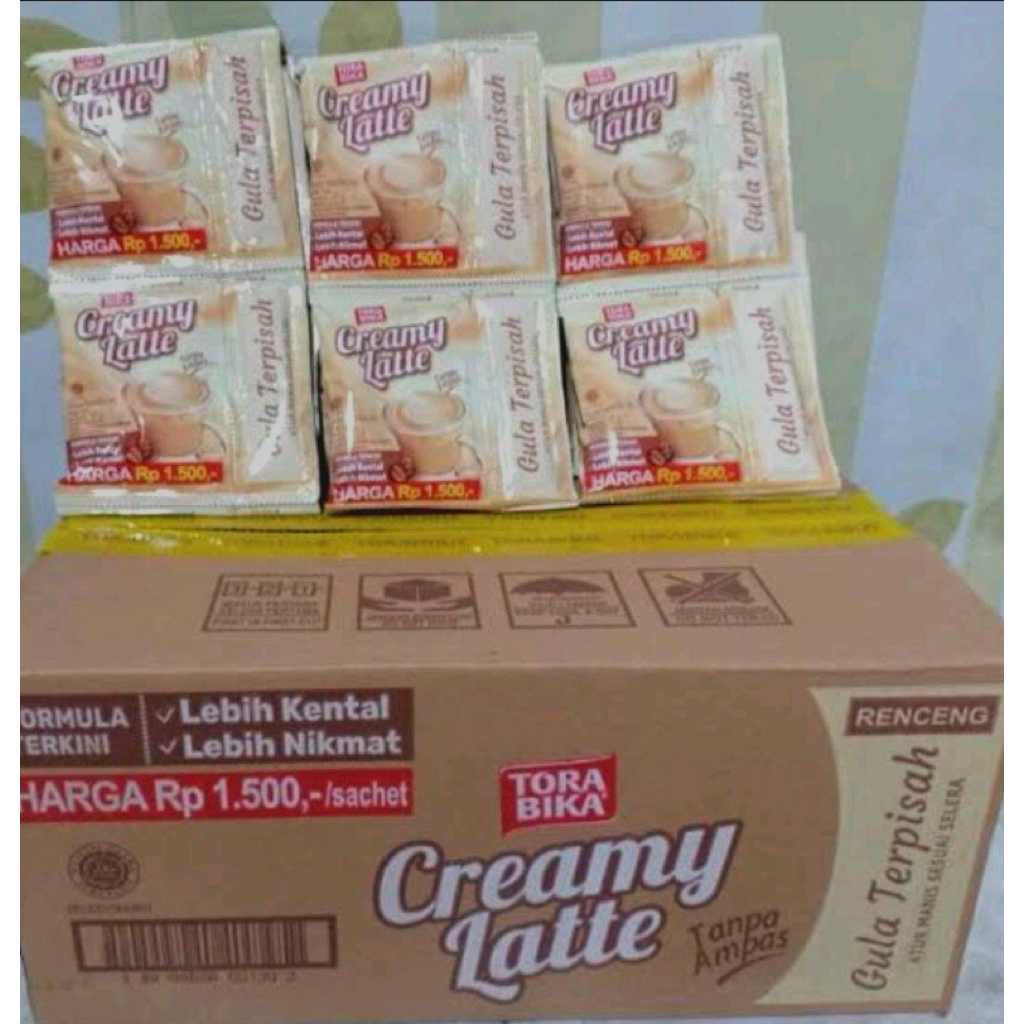 

creamy latte 1 kardus isi 12 renceng