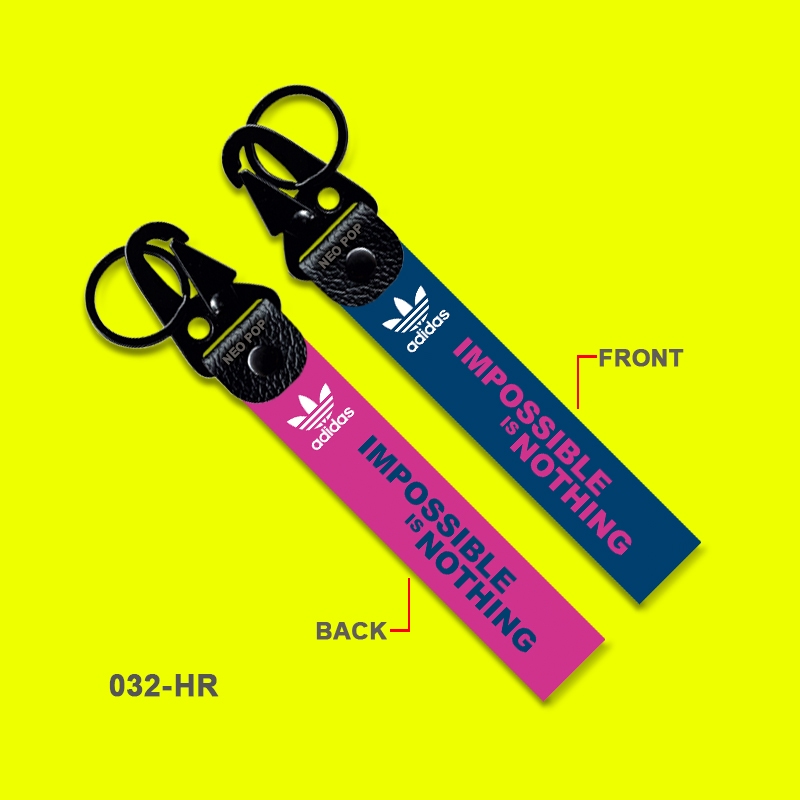 GANTUNGAN KUNCI PREMIUM IMPOSSIBLE IS NOTHING KEYCHAIN LOGO APPAREL ADIDAS MEREK BRANDED SNEAKERS YE