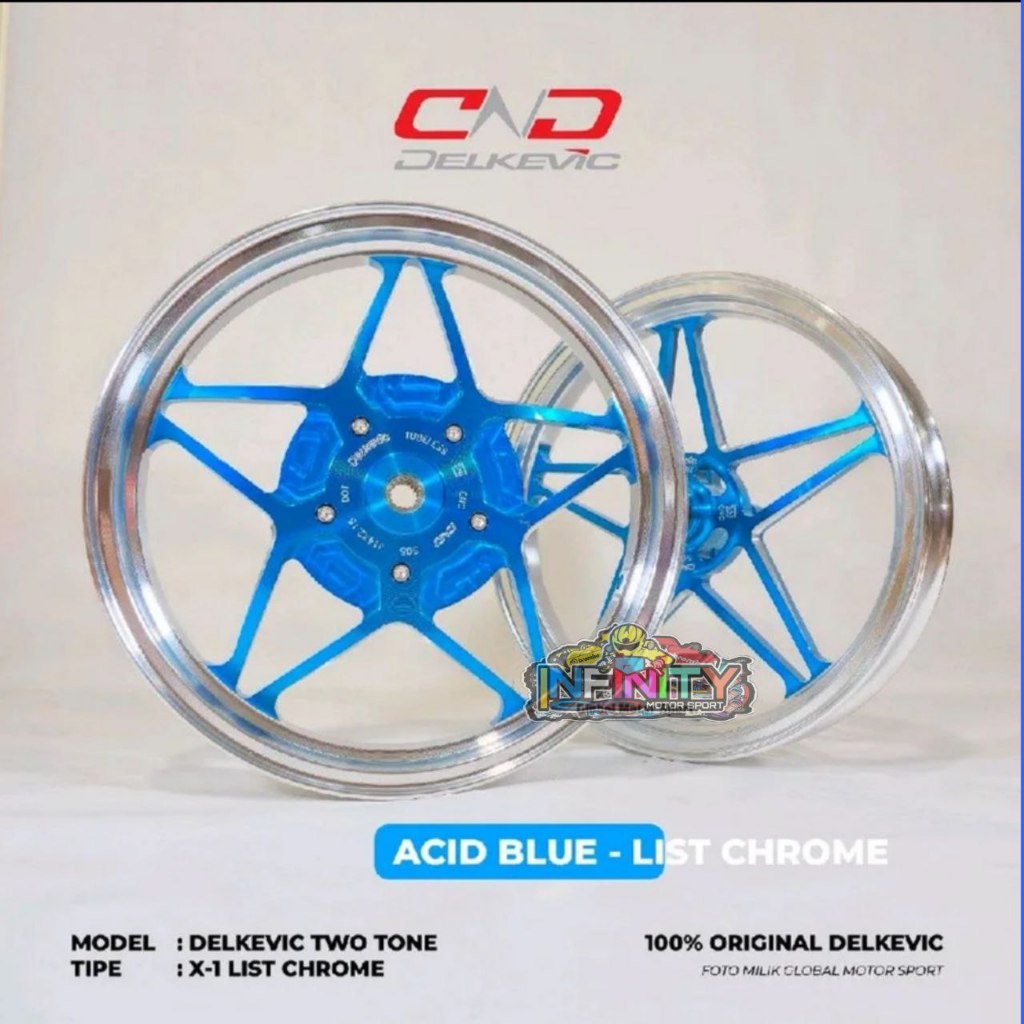 VELG DND DELKEVIC X1 TWO TONE BINTANG VARIO 125 150 / VARIO 110 / BEAT / SCOOPY / MIO SPORTY SOUL J 