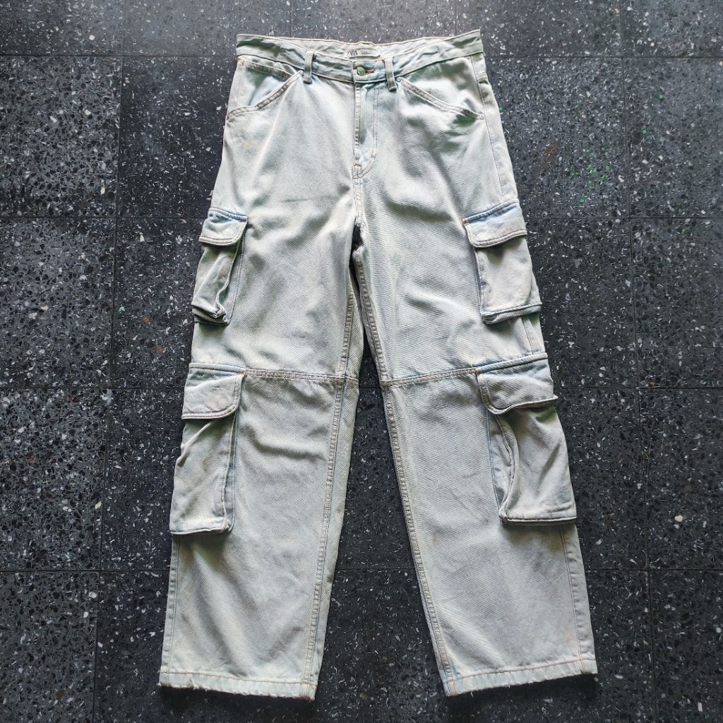 Cargo pants Denim Zara