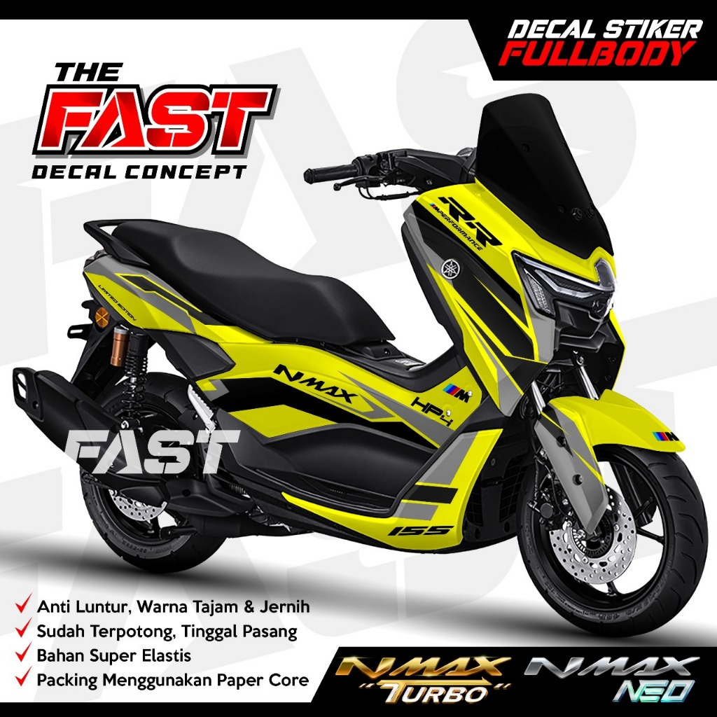 Decal Sticker Yamaha NMAX TURBO / Decal NMAX Neo Full Body Anti Luntur Motif Bmw Racing Keren