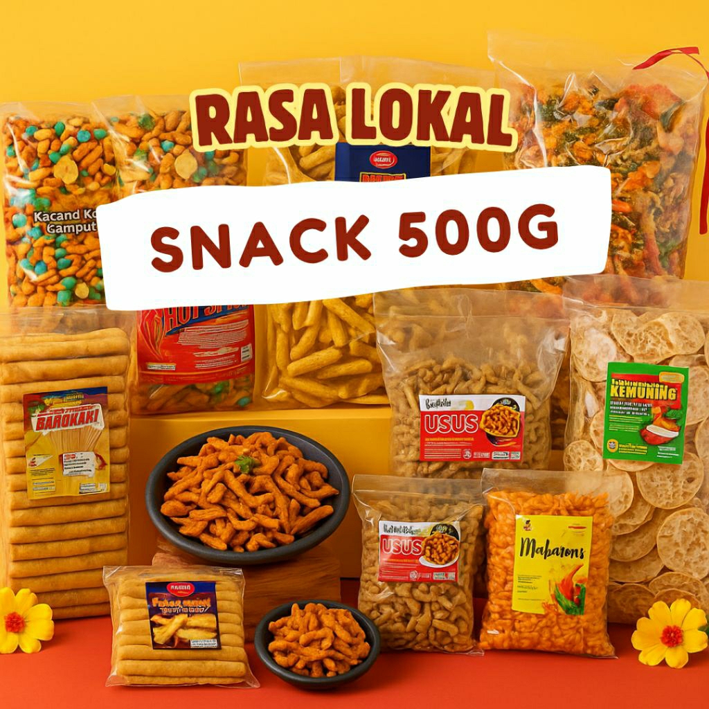 

Cemilan 500gr | Camilan | Keripik | Makanan Ringan
