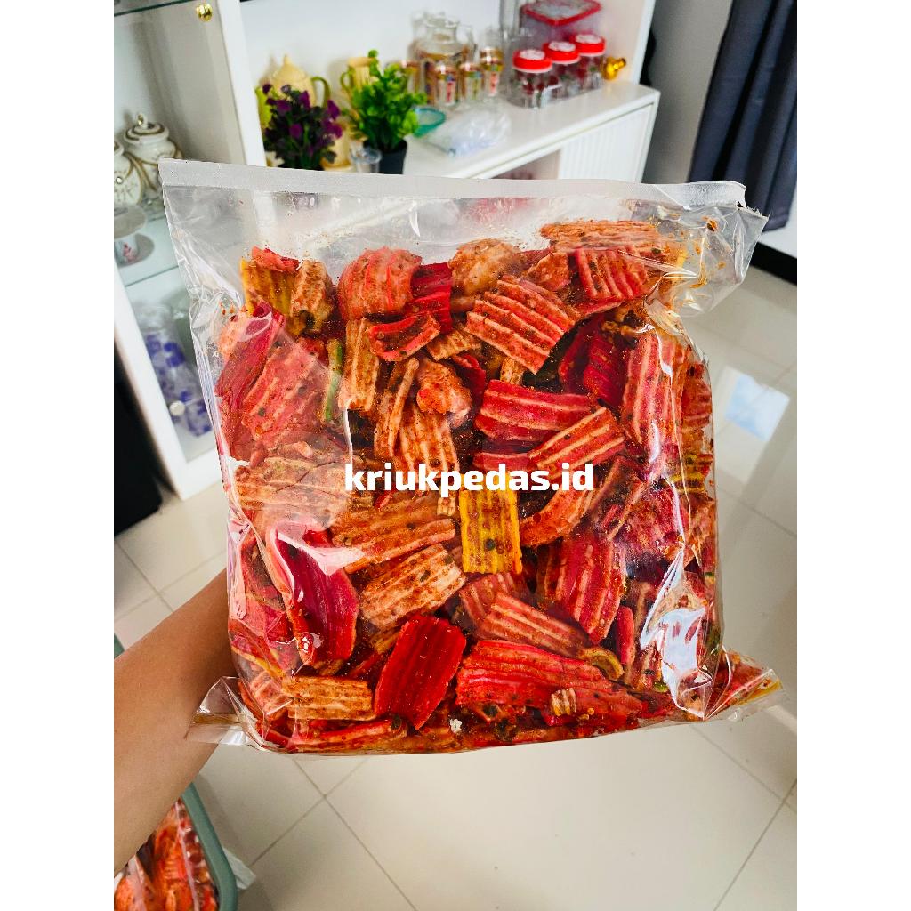 

seblak kerupuk sisir pedas daun jeruk 1kg 250gr 500gr 100gr