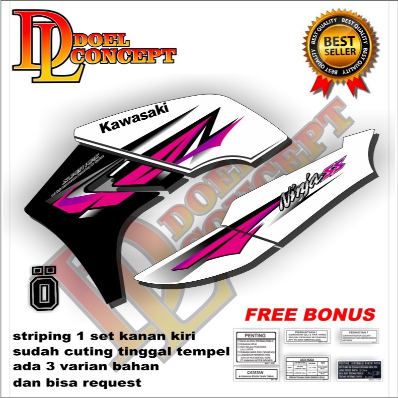 sticker striping kawasaki ninja ss custom